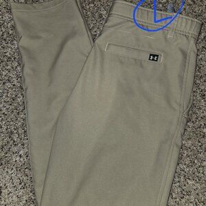 UNDER ARMOUR khaki performance pants BOY'S size LARGE 14 16
